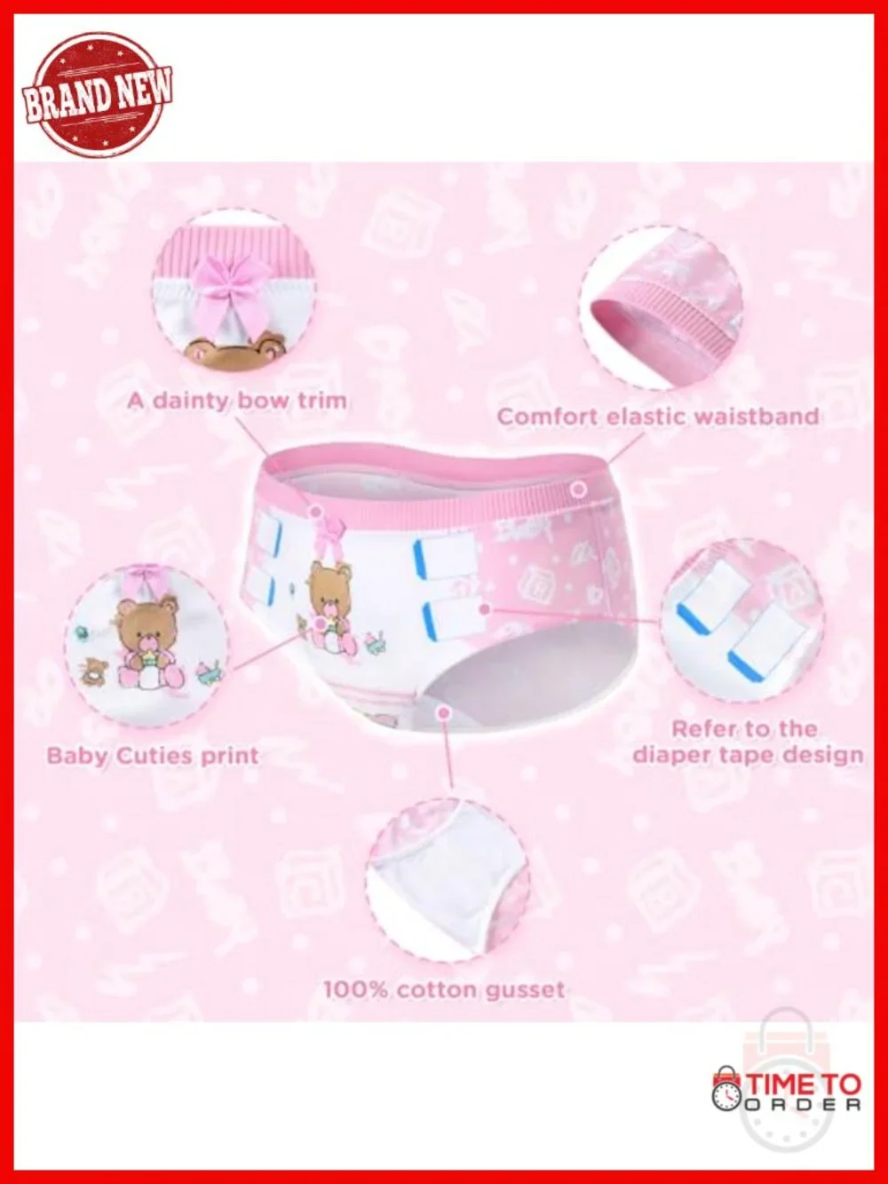 4-Pack Cotton Hipster Briefs Panties Set Soft Mid Rise